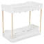 2 Tier Sliding Storage Rack w/ Hooks, Wooden Leg Under Sink Organiser-1262648872