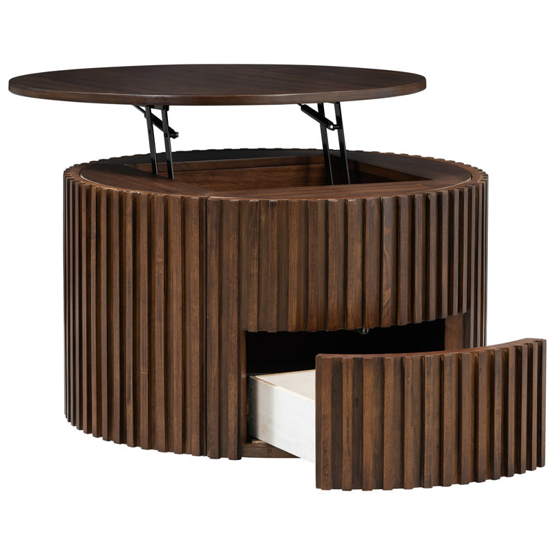 Table basse à plateau relevable moderne Modern, Brun