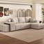 Canapé modulaire réversible en L crème à 3 places avec canapé-lit, 2 tabourets et une méridienne pour le canapé-lit moderne dans le salon-1844293040