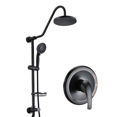 Wall Mounted Shower Appliance With Diverter Valve & Handheld - Convenient Switch Stainless Steel Adjustable Height Hand Muscle Pain Relief