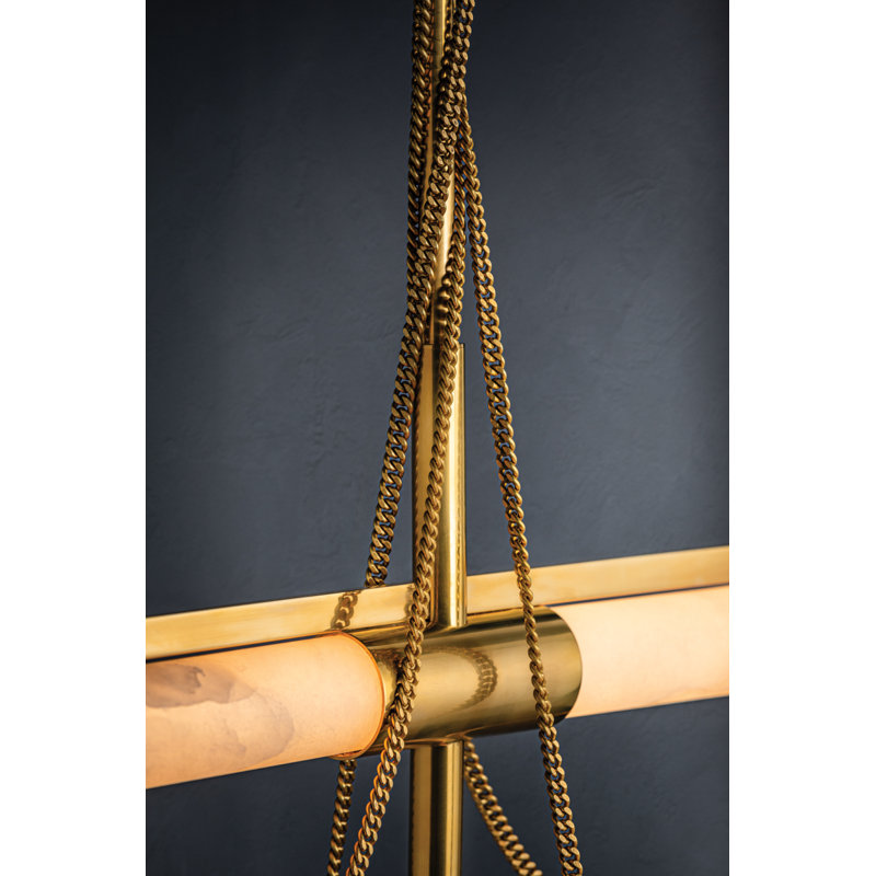 Lariat - Dimmable LED Cylinder Chandelier by Noz Nozawa for Corbett Lighting, 77.75" H x 7.75" W x 7.75" D