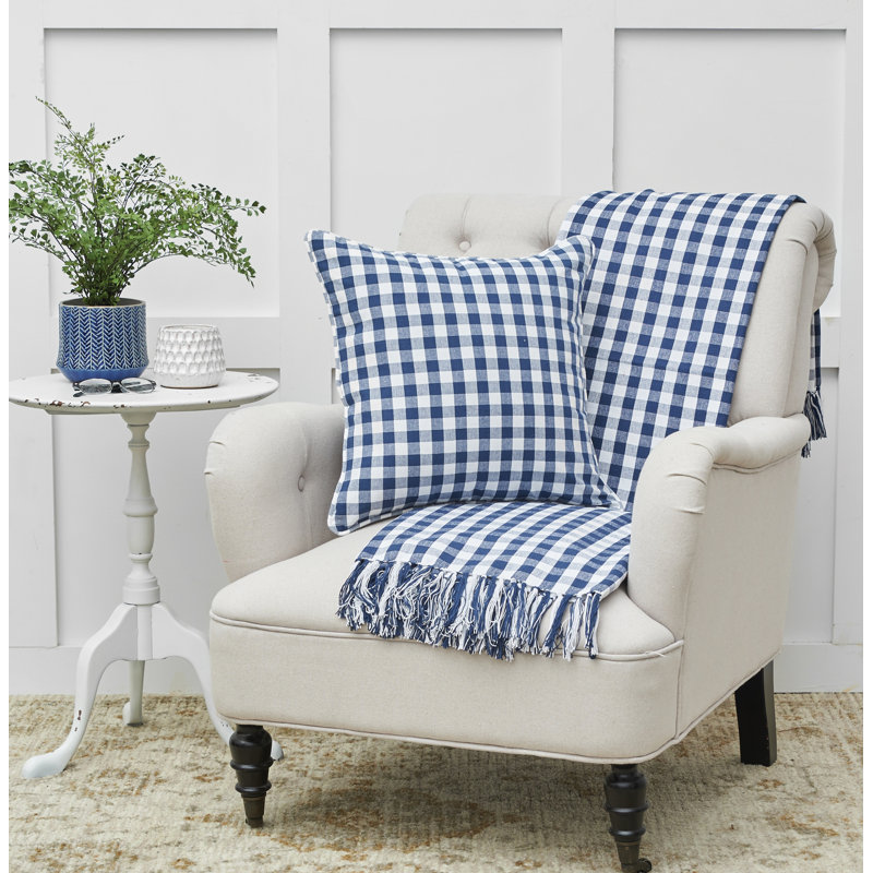 Merrida Indigo/White Throw Pillow