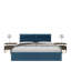 Panneaux muraux rembourrés Sapan - Têtes de lit murales King/Cal King - Velours bleu paon - Twin/King - Ensemble de 4 panneaux modulaires-427472930-453327006