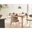 Round Solid Wood Base Dining Table-555626730