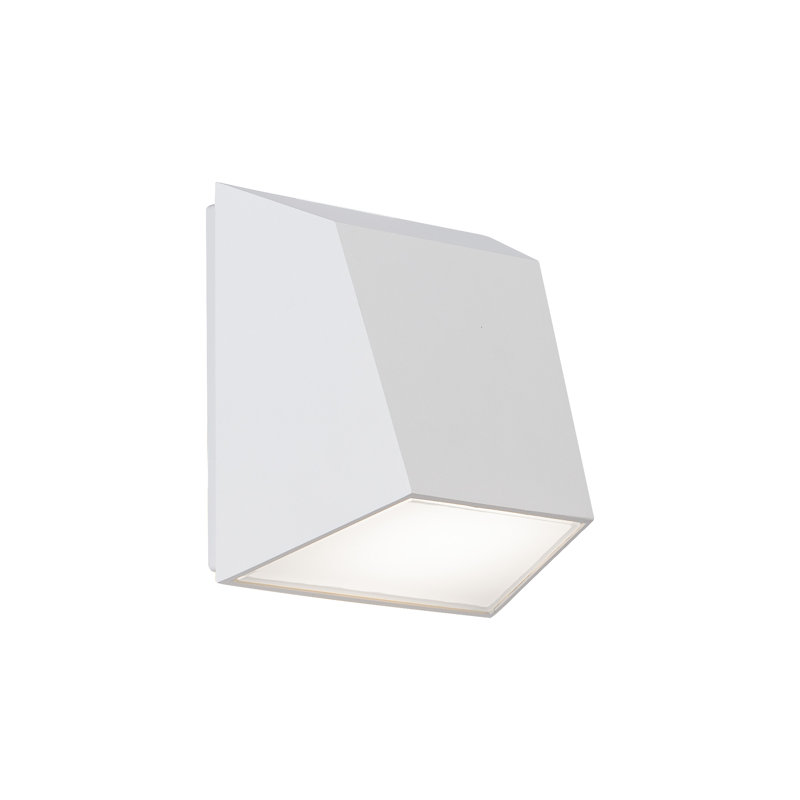 1 - Light LED Outdoor Armed Sconce, White, 3000K