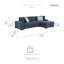 Odesser 115" W 2-Piece Chenille Sleeper Sectional-1352719759-1352719757