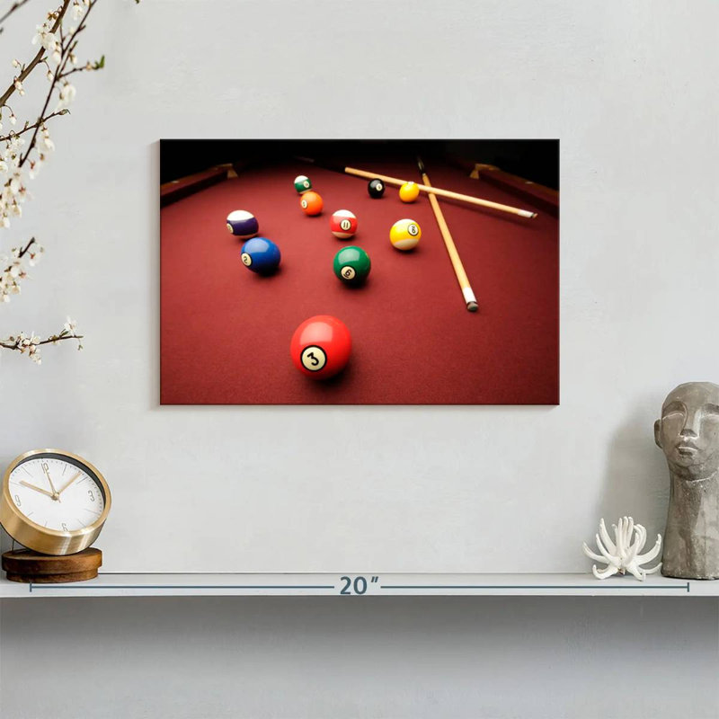 Senne, jeu de billard, H 8 po x l 12 po