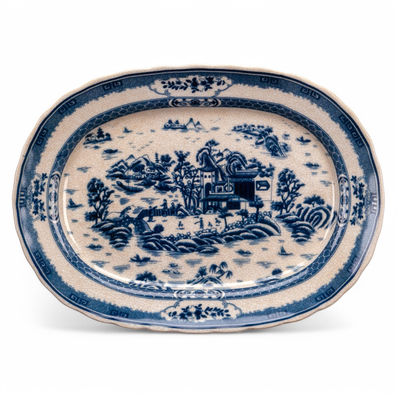 Blue Willow Porcelain China Decorative Plate