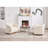 30.71" Swivel Barrel Chair with Teddy Upholstery-1631798097