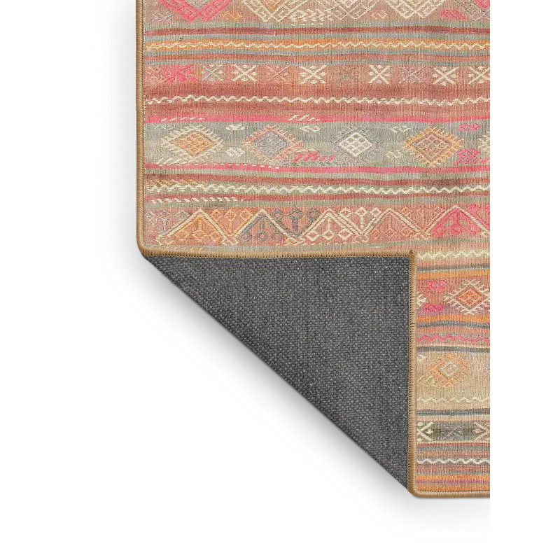 Tapis brun / orange Southwestern, Rectangle 5 pi x 8 pi