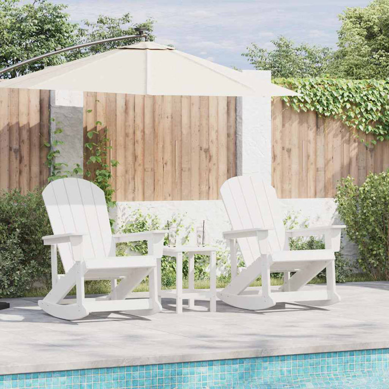 vidaXL Garden Lounge Set HDPE, White