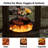 47.3'' Iron Wood Burning Chiminea Outdoor Fireplace With Dual Cast Iron Cooking Trays And Triple Mesh Doors Set Of 2