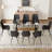 9-Piece Glass Top Dining Table Sets-1264657865