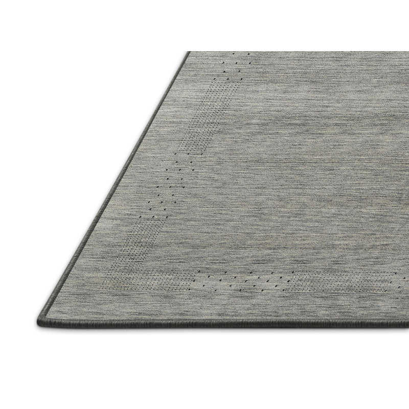 Tapis contemporain gris, Rectangle 5 pi 0 po x 8 pi 0 po