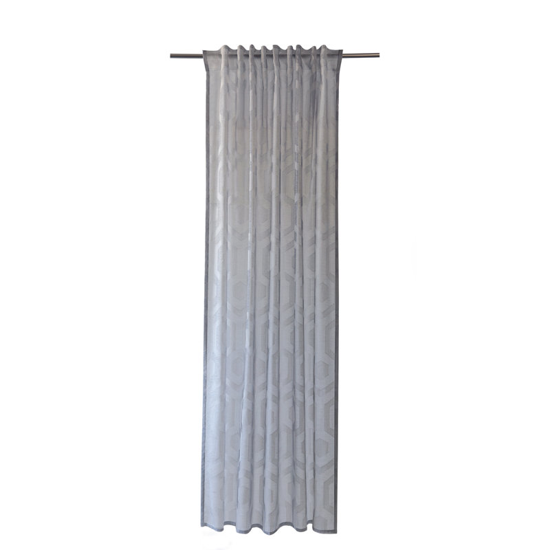 Dotterel Semi Sheer Curtain, Grey