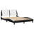 vidaXL Bed Frame without Mattress Zadar Black and White 137x190 cm Faux Leather-116118618