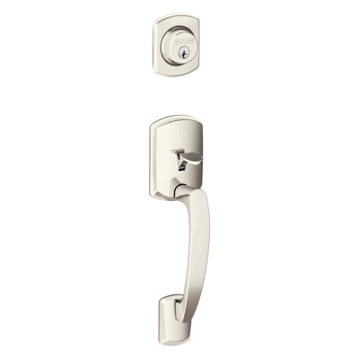 Greenwich Exterior Portion Handleset With Single Cylinder Deadbolt (Interior Portion Sold Separately)