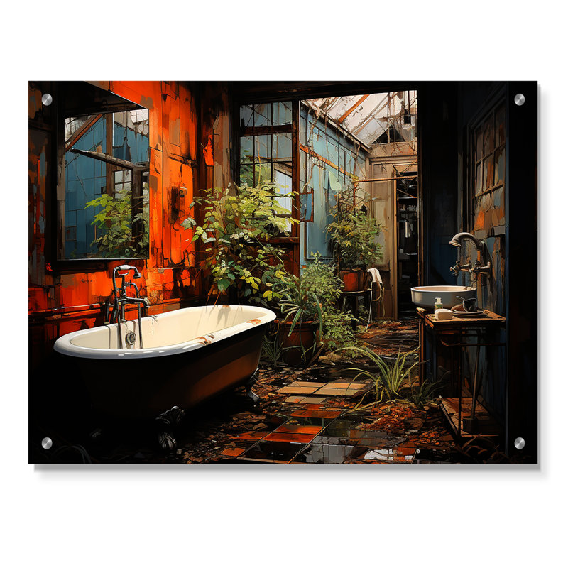 Salle de bain Urban Oasis I - Décoration murale en acrylique pour salle de bain, H 12 po x l 20 po