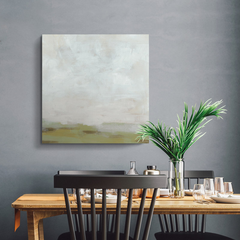 « moss horizon i »-impression sur toile, H 16 po x l 16 po x 1,5 po
