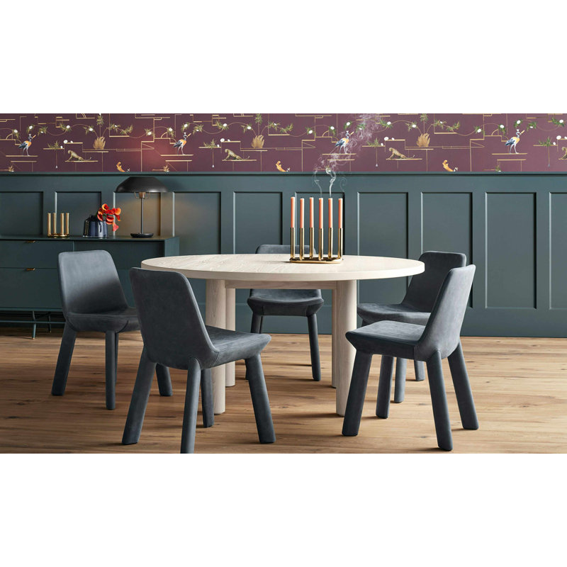 Good Times Round Solid Wood Dining Table, Black Ash
