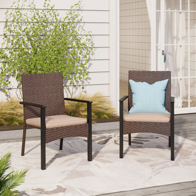 Outdoor Patio Dining Armchair with Cushion