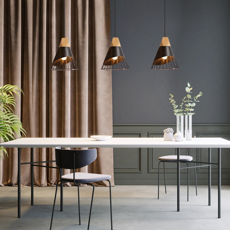 Luminaires suspendus Barclay, Noir mat, Noir