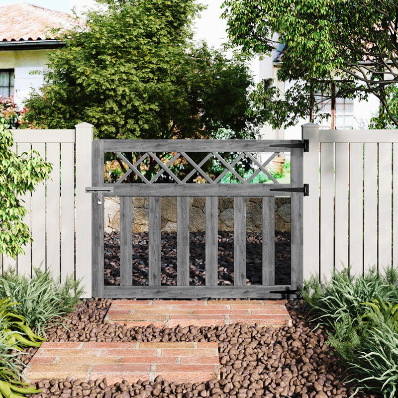 90cm H x 120cm W Wood Gate, Grey