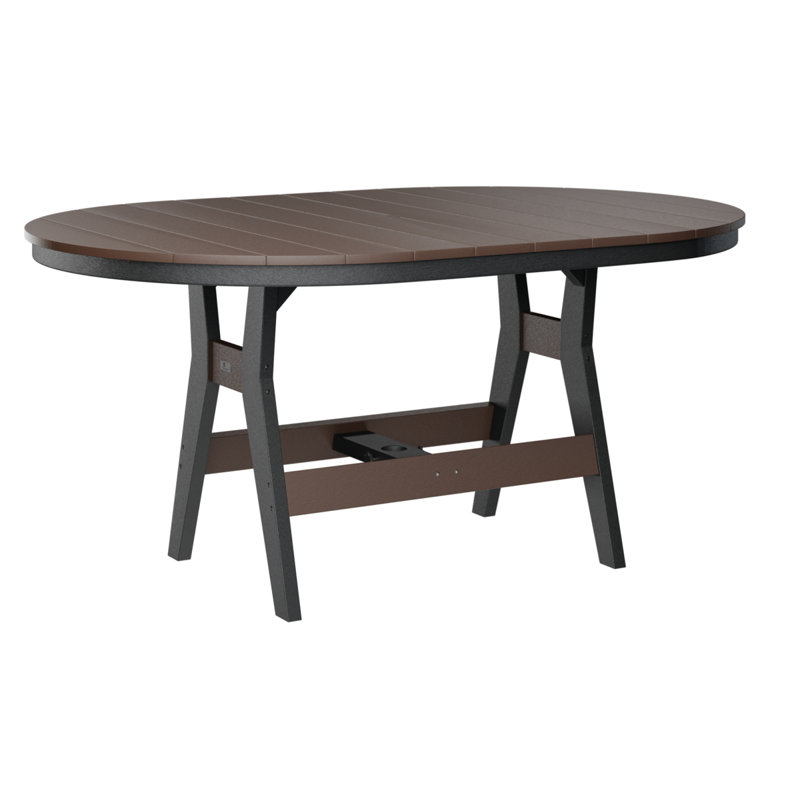 Table de bar berlinoise Berlin, Chocolat / Brun, Noir, 38.87" H x 64" W x 44" D