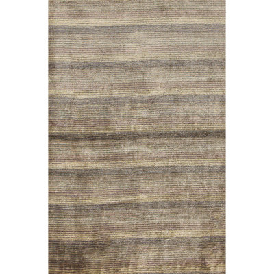 Striped Area Rug in Light Yellow/Gray/Black