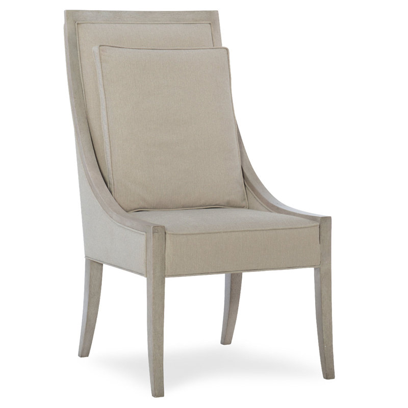 Chaise d'appoint rembourrée Elixir en gris beige