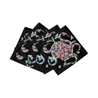 Ouroboros Cotton Sateen Cocktail Napkins