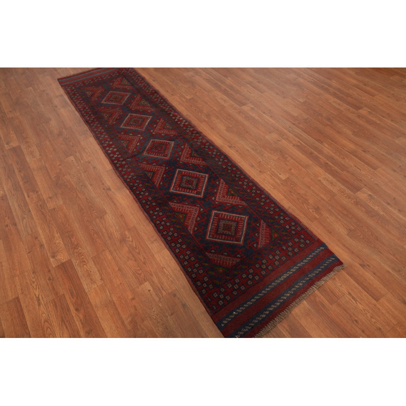 Red Tribal Runner Rug 2x8