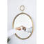 Miroir mural 26 "x 32" dans un cadre en métal doré - salon lumineux, vestibule, bureau, reflet transparent, structure avec décor en cristal de fer-1667135178-1667135176