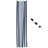 Alicia-Louise 53" x 107" Modern Blue and White Striped Light-Filtering Curtain Panel 