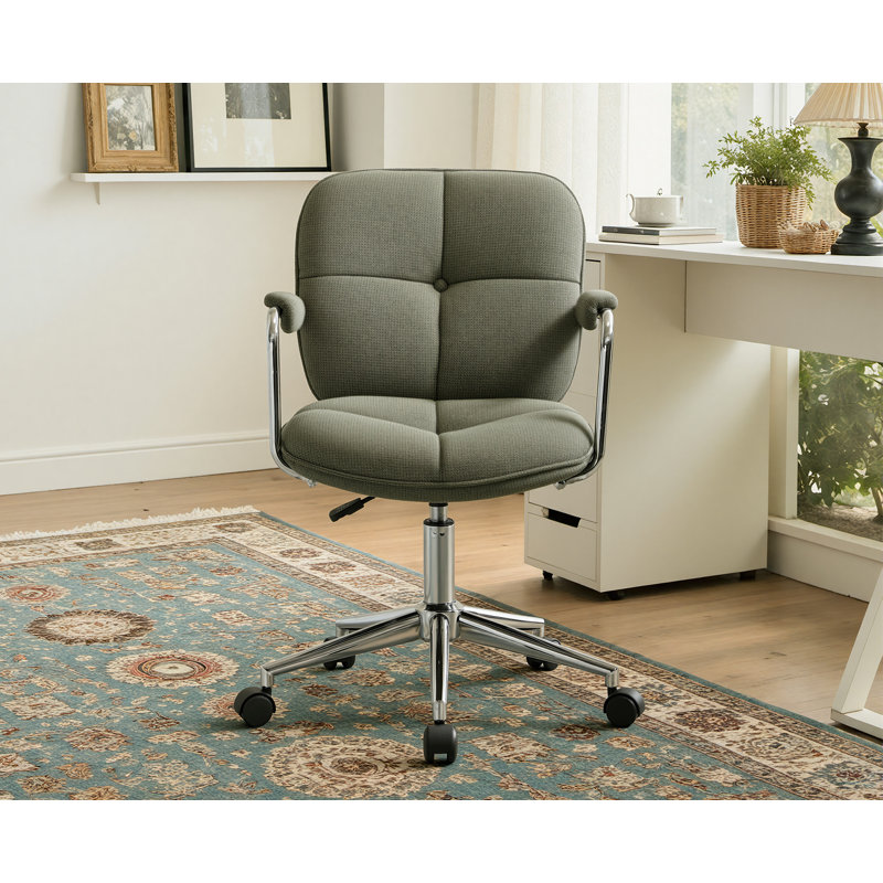 George Oliver Chenille Office Chair, Green