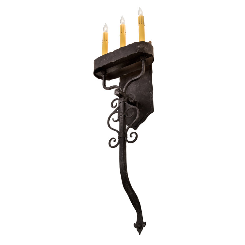 Rustic Lodge 3 - Light Candle Wall Light