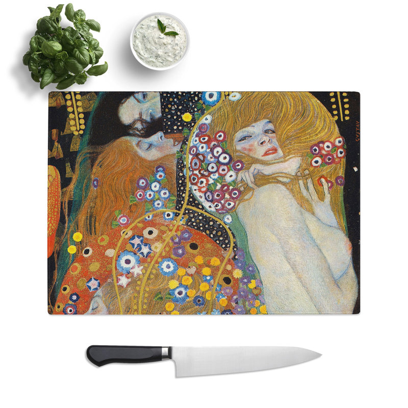 Water Serpants Ii by Gustav Klimt Chopping Board, 0.4cm H x 20cm W x 28.5cm L