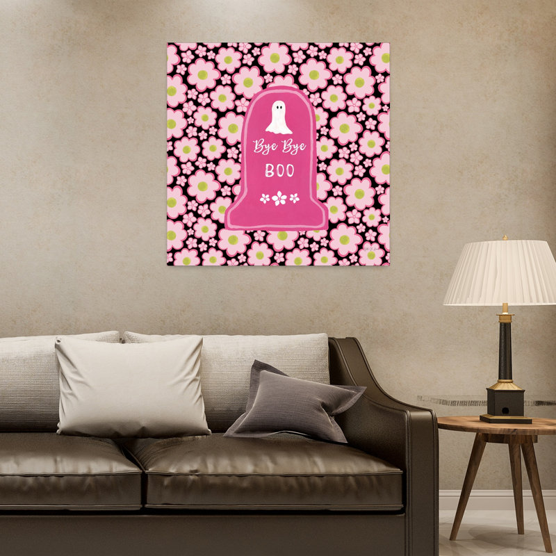 Retro Halloretro X With Black Boo Art, 32" H x 32" W