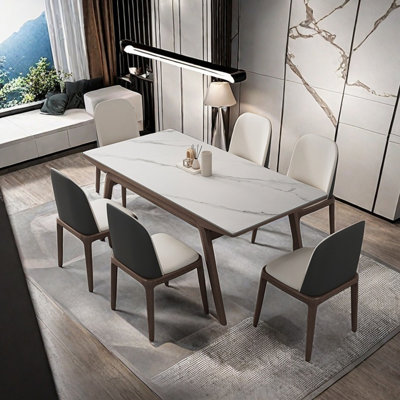 Ensemble de salle à manger en bois de frêne blanc avec chaises