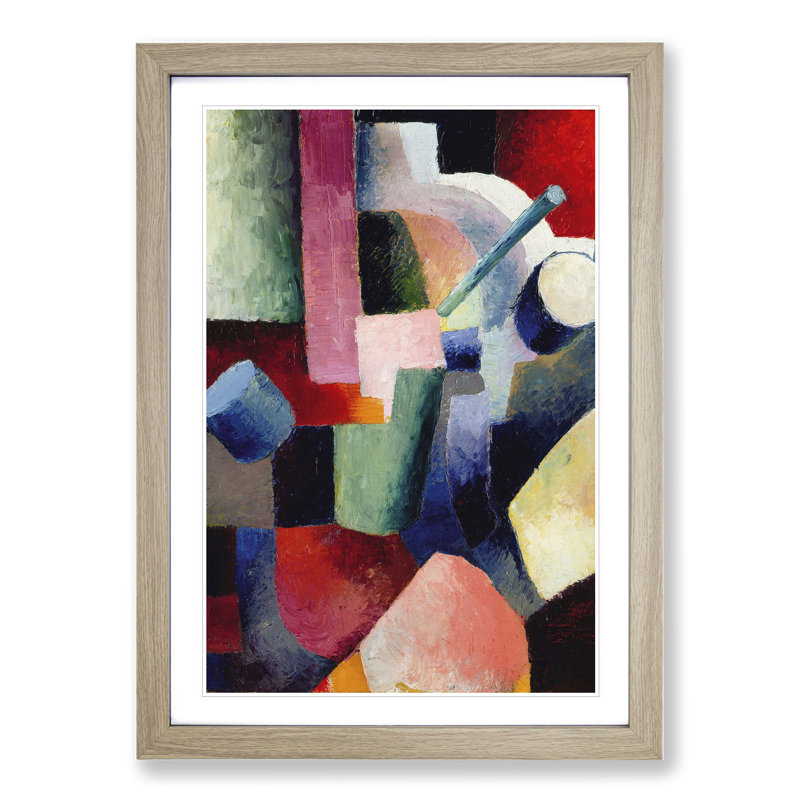 Composition Vol.2 by August Macke - Picture Frame Painting, 48cm H x 36cm W x 2cm D, Oak Framed