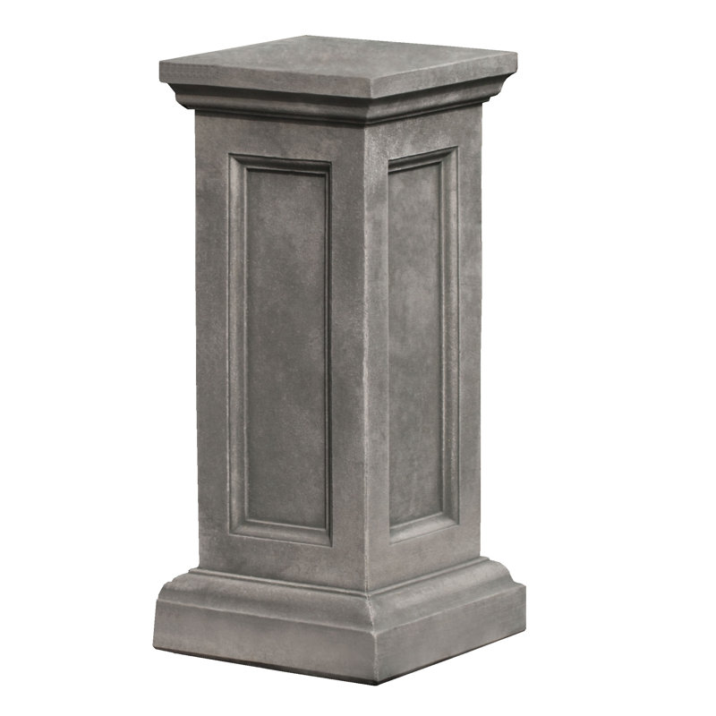 Handcrafted Abstract Pedestal, 22.5'' H x 10.25'' W x 10.25'' D, Alpine Stone