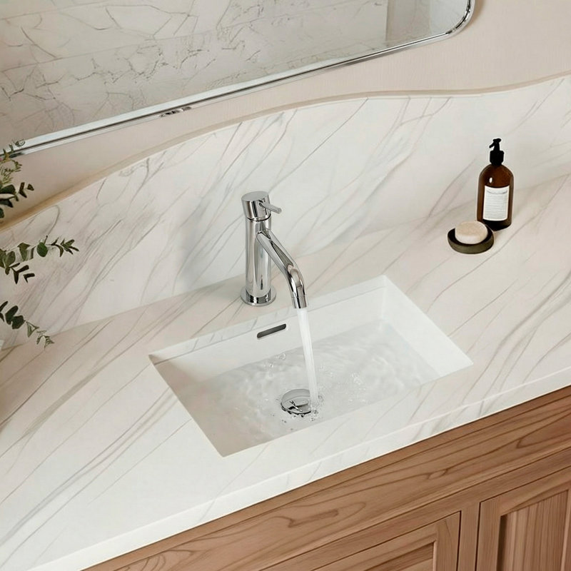 EVERSTEIN Basin Mixer Tap with Pop-Up Waste, Chrome