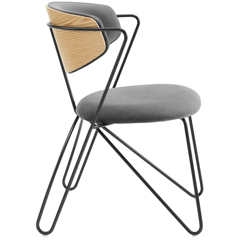 Chaise en velours Performance Prevail, Noir, Or