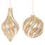 Spiral  Shiny  Ornament - 4-6 Inches Set Of 6