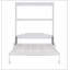 Grand lit escamotable mural avec coussin, grand lit, blanc
