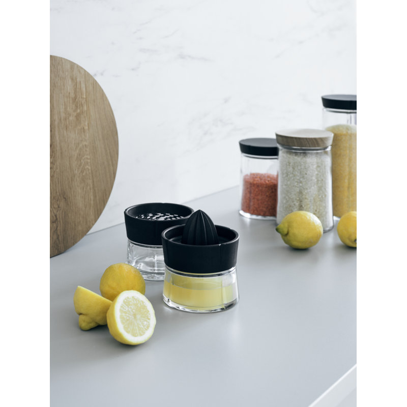 Grand Cru Juice Strainer, Clear/Black, H: 5.3"