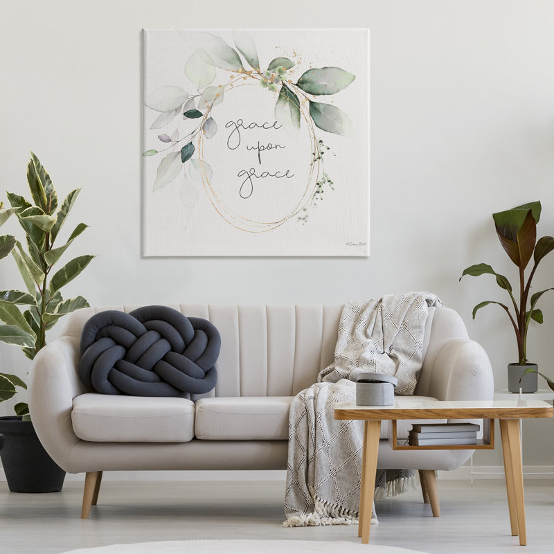 «Grace with Soft Leaves», art mural sur toile par Susan Ball, H 36 po x l 36 po