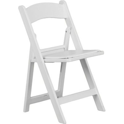 Chaise pliante en vinyle rembourrée