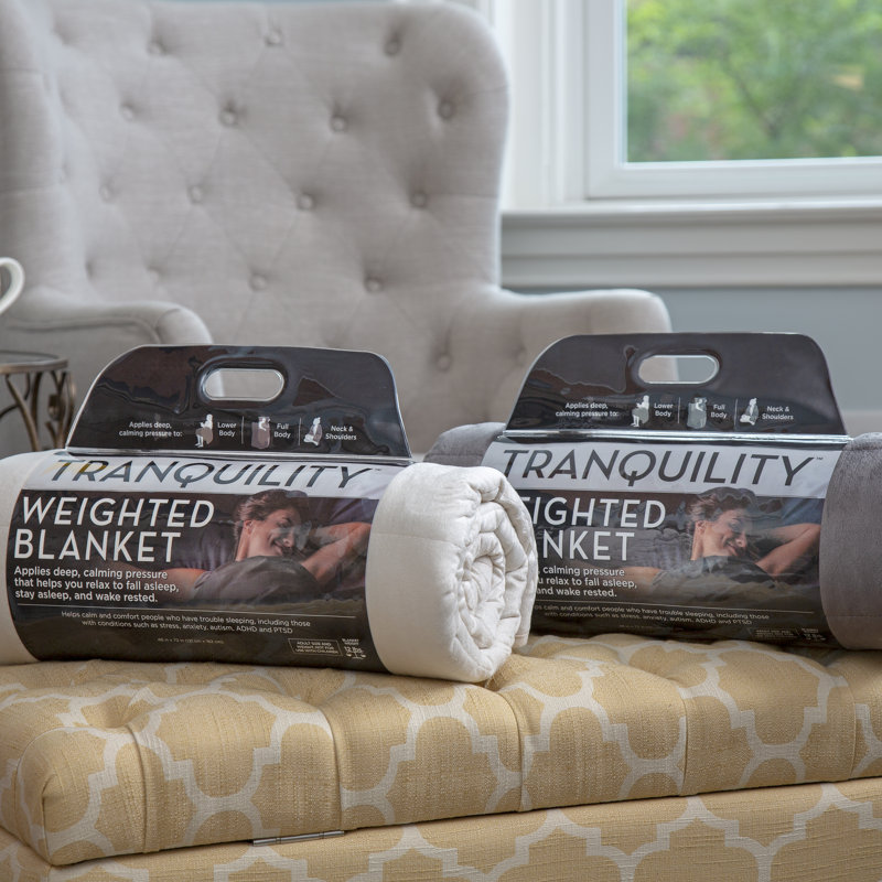 Tranquility Weighted Throw Blanket, Eggnog