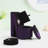 9" Purple And Black Glitter Velvet High Heel Jewelry Box